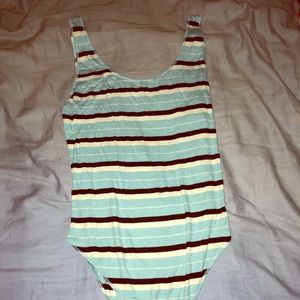 Free people striped bodysuit size XS